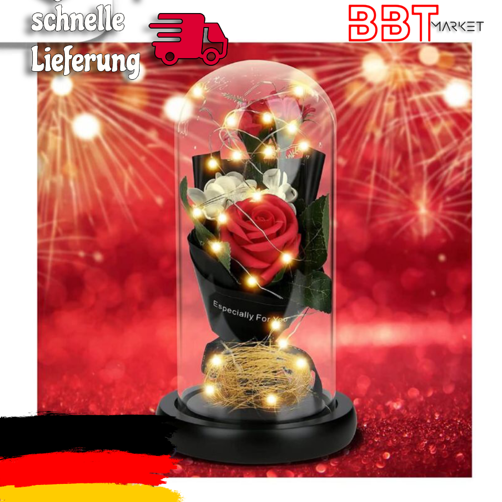 Ewige Rose im Glas Led Licht Geburtstag Valentinstag romantisches Liebesgeschenk