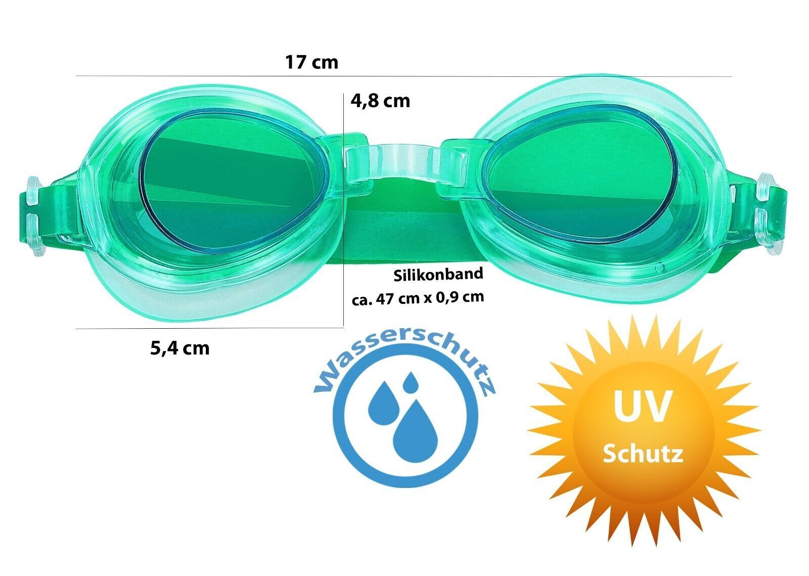 Kinder Schwimmbrille Taucherbrille UV-Schutz Anti-Beschlag Latexfrei Chlorbrille