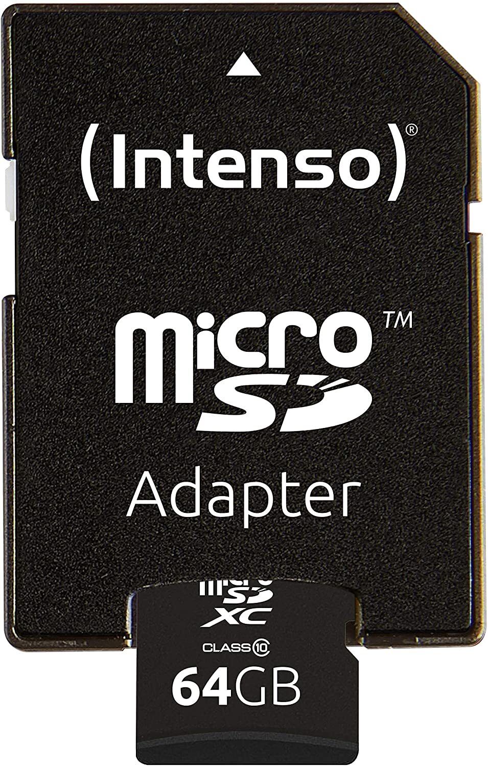 Intenso microSDXC 64GB Class 10 Speicherkarte inkl. SD-Adapter, schwarz