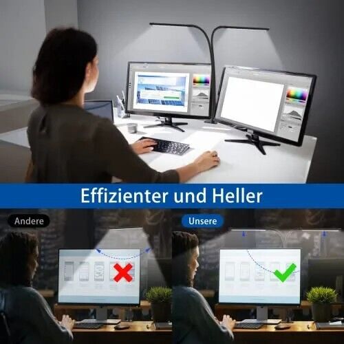 Schreibtischlampe Dimmbar Flexiblem,Schreibtischlampe Tageslicht für Compute NEU