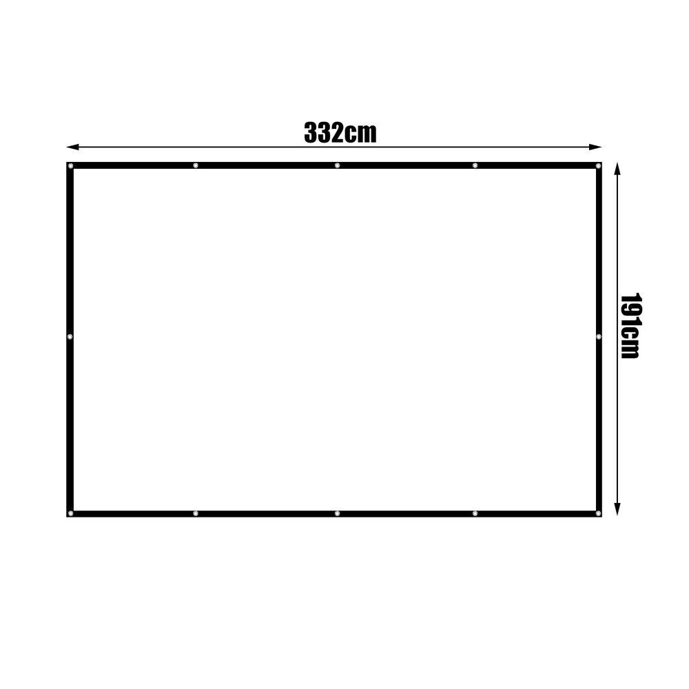 150" roll-up projector screen projector screen projection screen 16:9 332x191