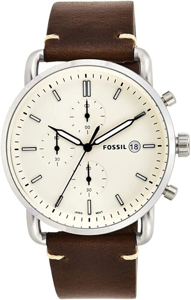 Fossil Herren Analog Quarz Uhr mit Leder Armband Herren Quarzwerk Armbanduhren**