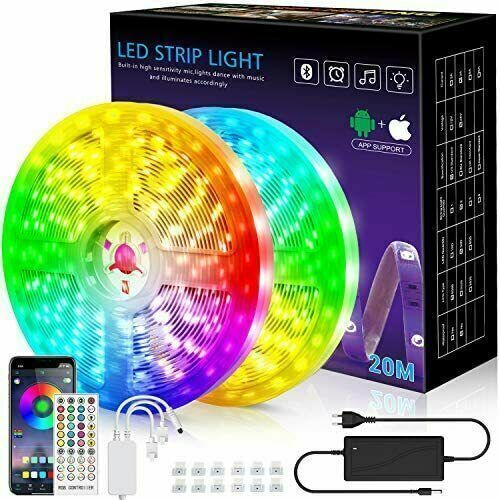 LED Stripe RGB Leiste Streifen Band Leuchte Lichterkette 6m-15m-20m-30m - NEU