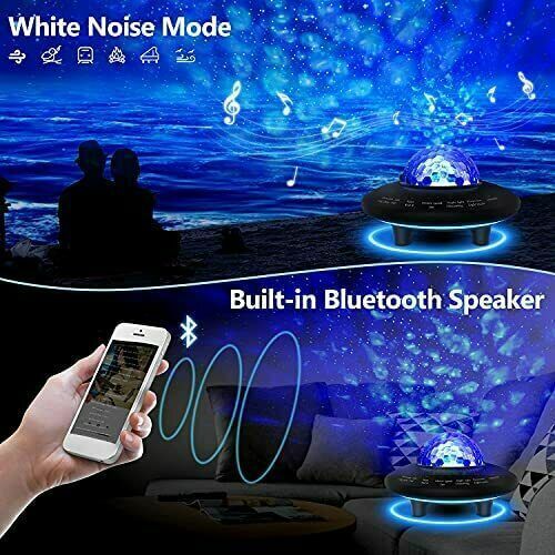 Sternenhimmel Projektor Projektionslampe mit Bluetooth, Timer, Lautsprecher neu