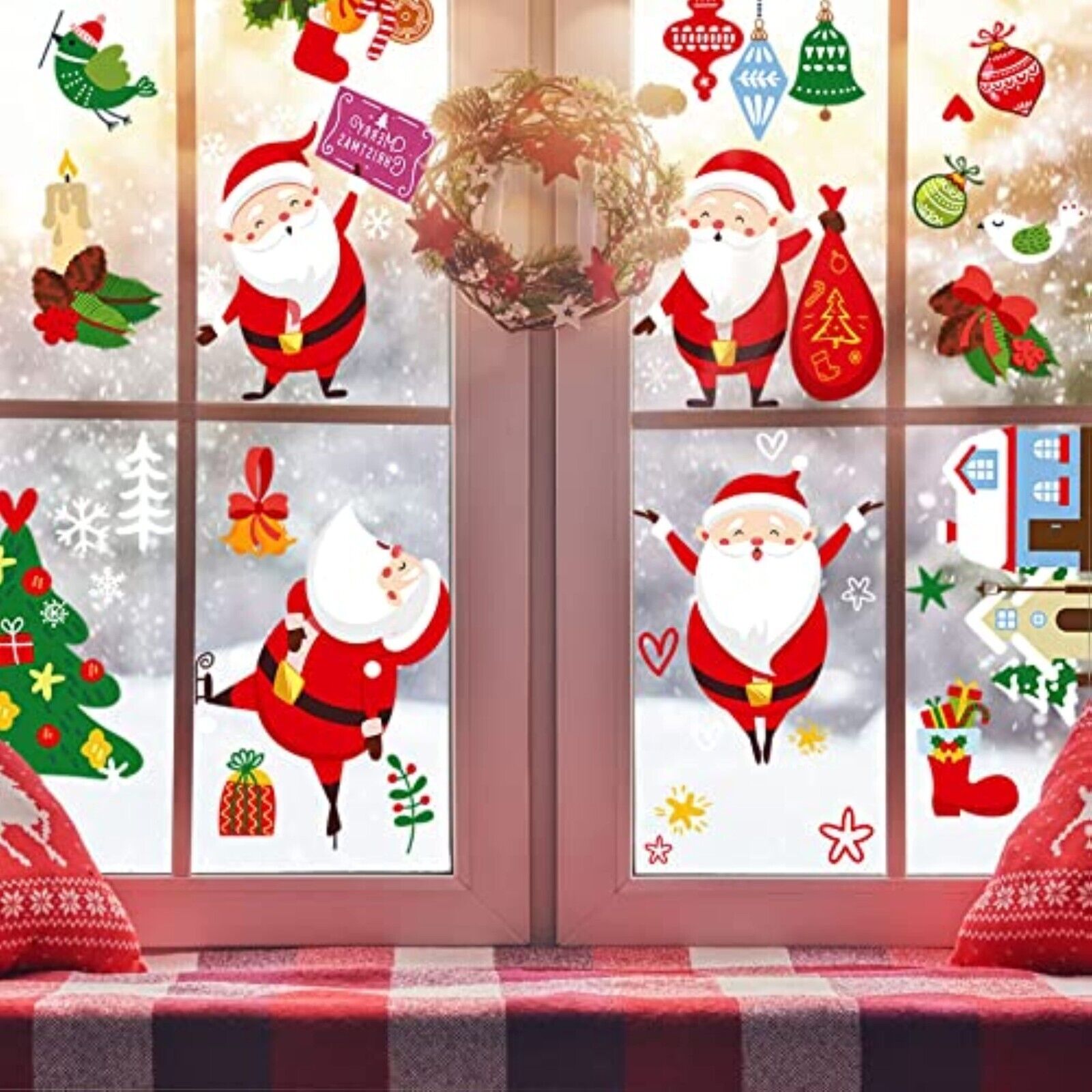 Fensterbild Weihnachten Fenstersticker Schaufensterdekoration Designs !!NEU!!