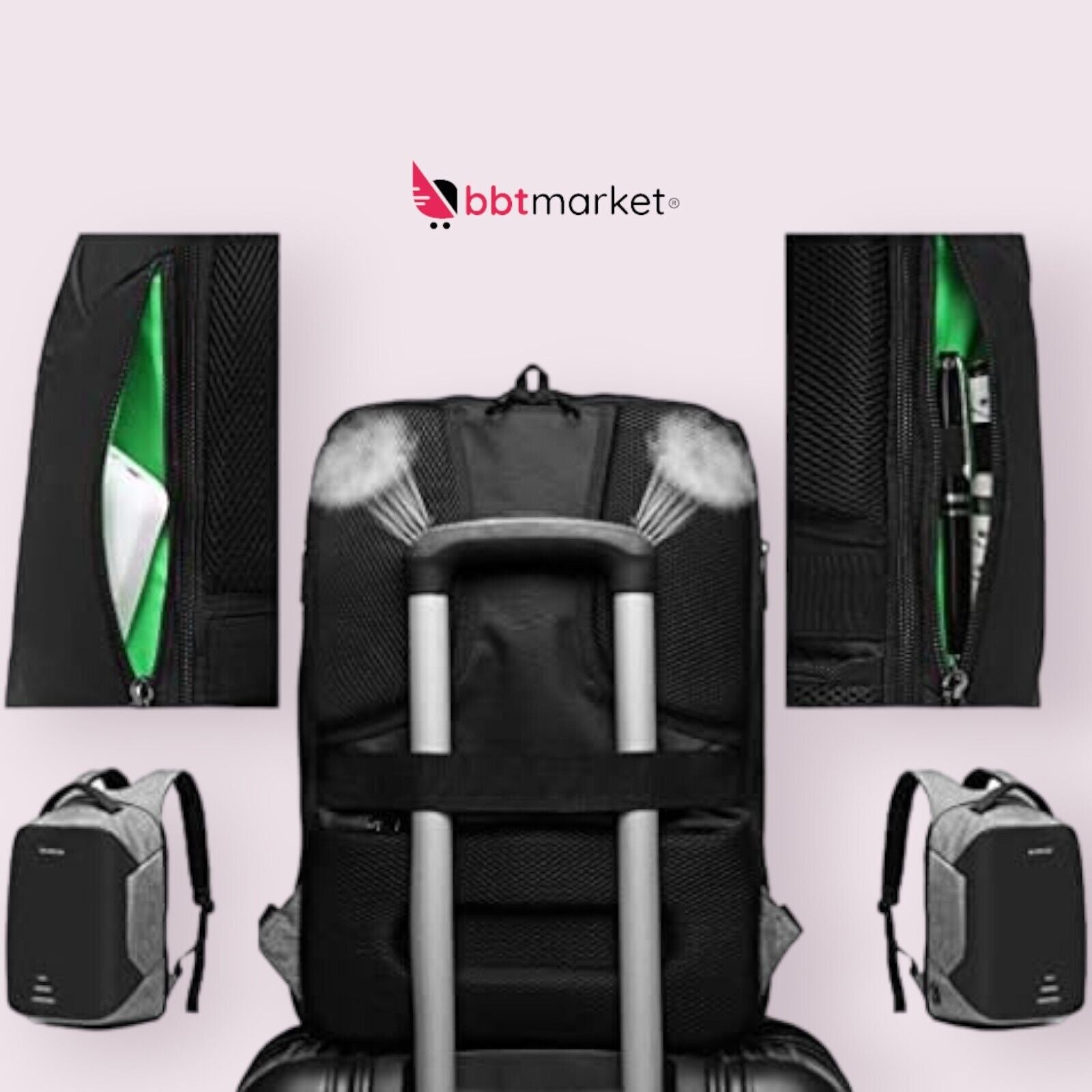 Laptop Rucksack-Herren Damen-Sport Reise Wandern Arbeit Schulrucksack-Backpack