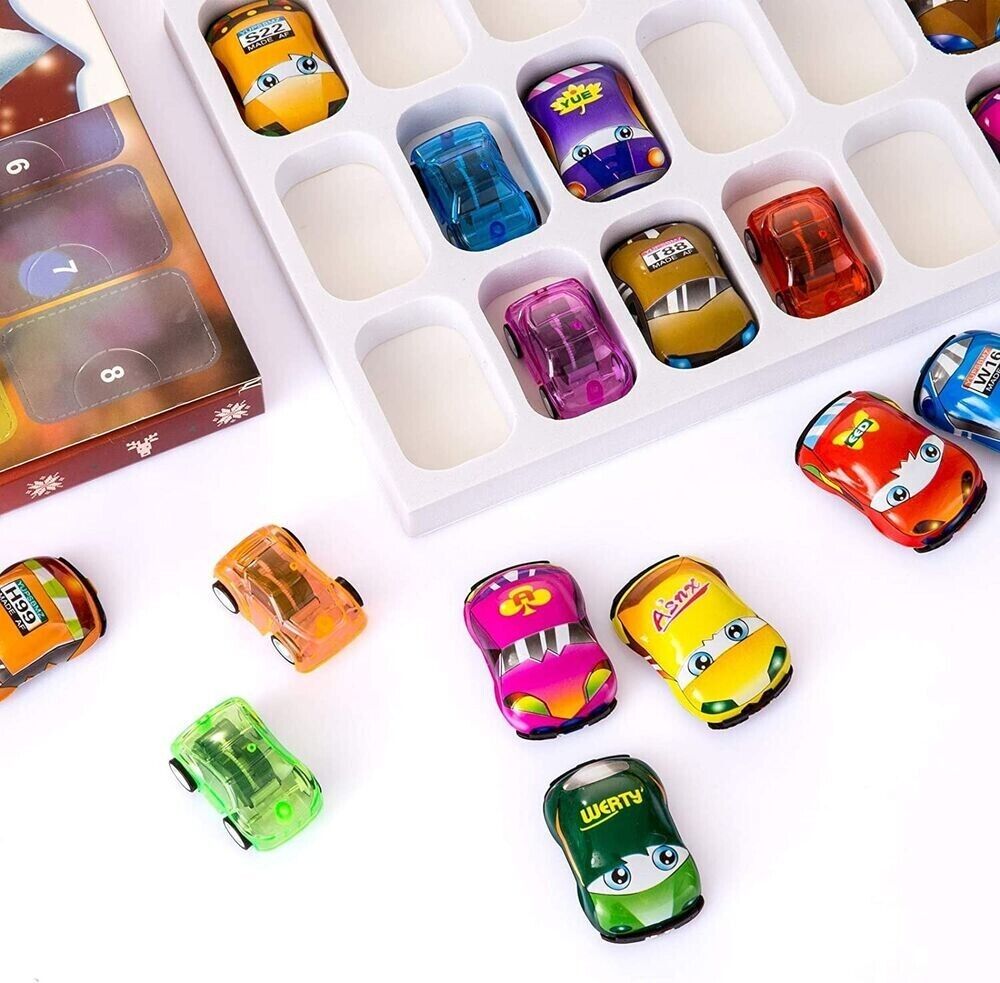 Mini Auto Adventskalender Dorf 24  Stück Spielzeug Spielzeugauto in Geschenkpack