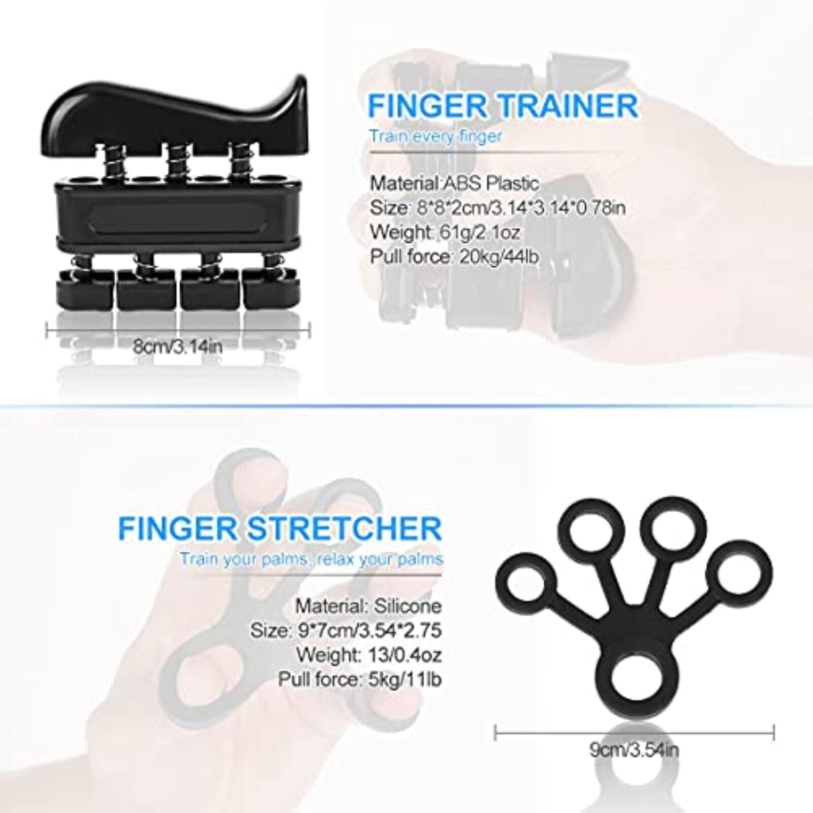 Handtrainer Unterarmtrainer mit Zählfunktion 10-60KG Verstellbarer Fingertrainer