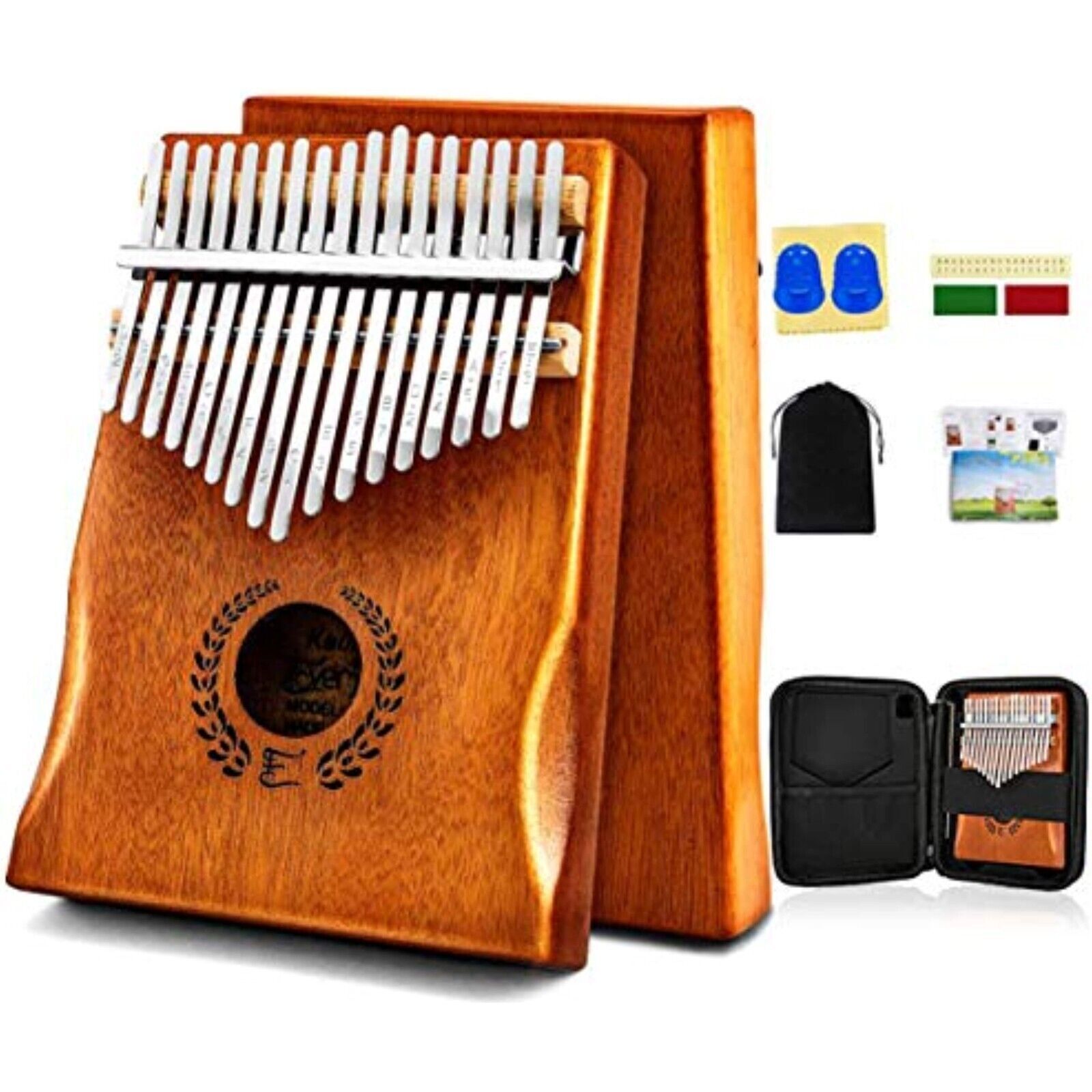 17 Tasten Kalimba Thumb Piano Finger Afrikanisches Instrument Musikinstrument