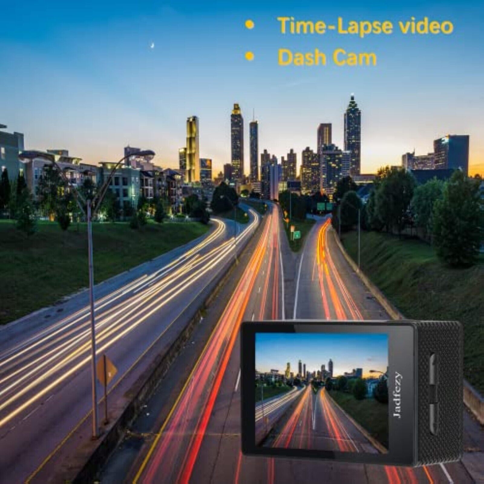 Jadfezy WiFi-1080P-Action-Cam, WLAN HD 30 fps Zwei 900 mAh  wiederaufladbare