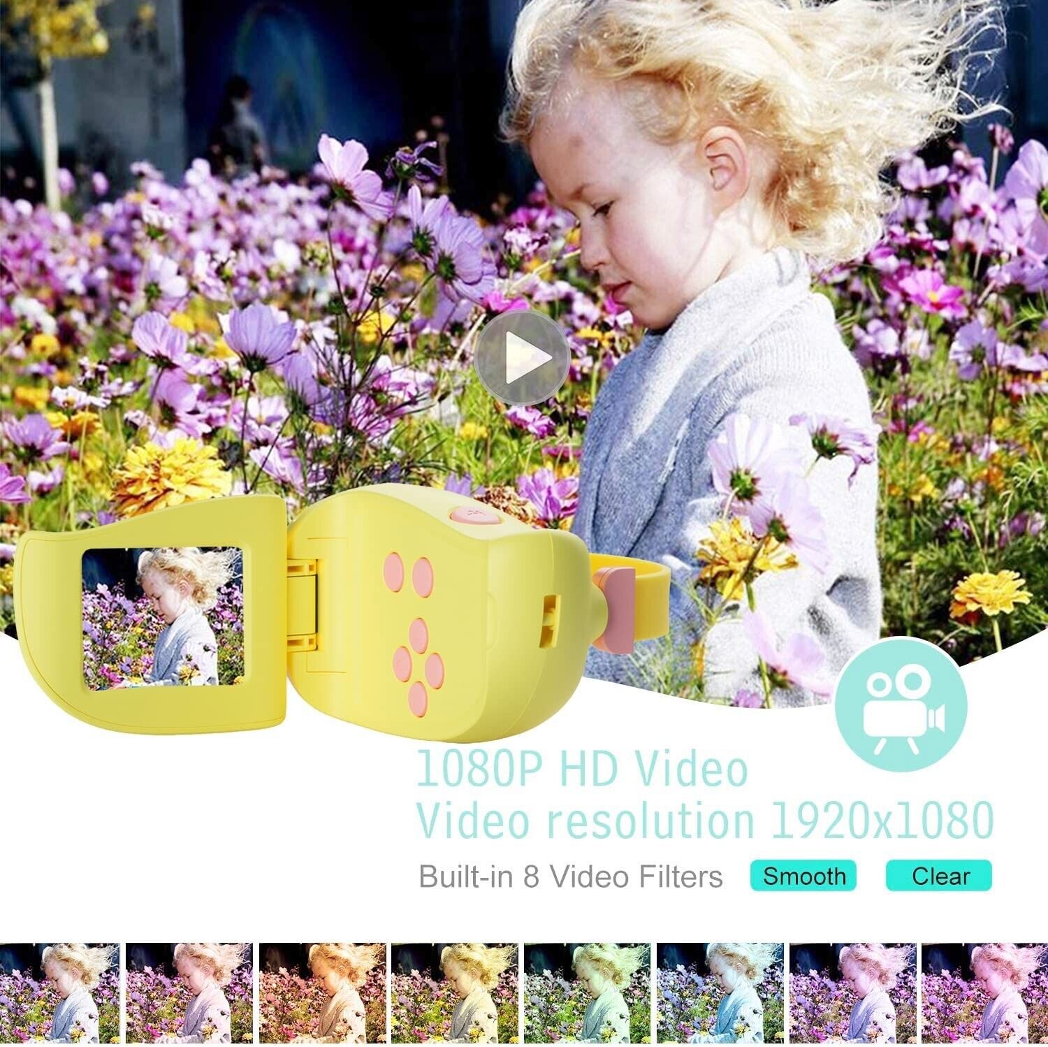Kinderkamera,  Kidizoom Foto Yellow Effekte  Jungen Mädchen  Camera Kamera 2,0''