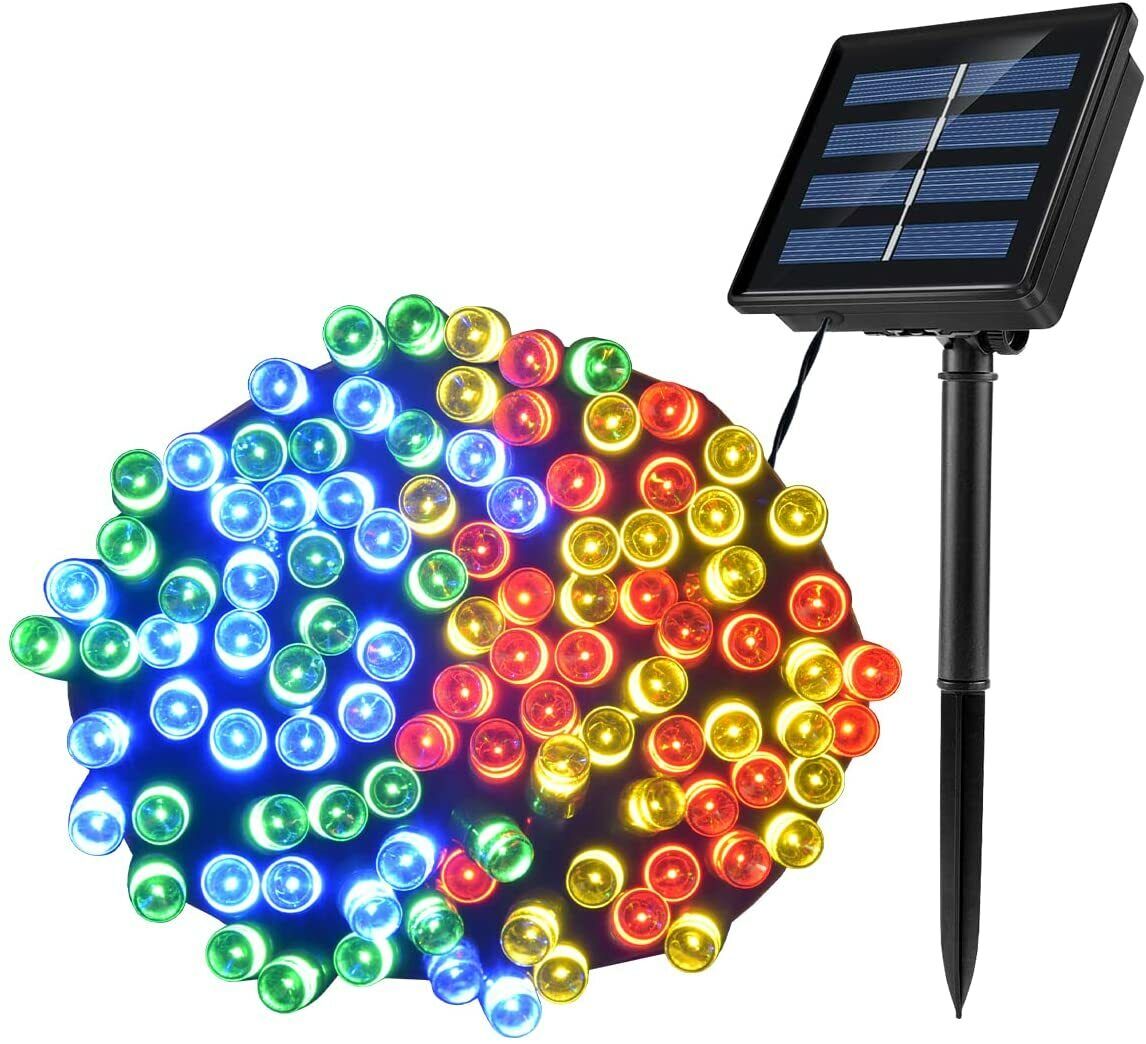 Solar Lichterkette Aussen 22M 200 LED Wasserdichte Solar lichterkette 8 Modi für