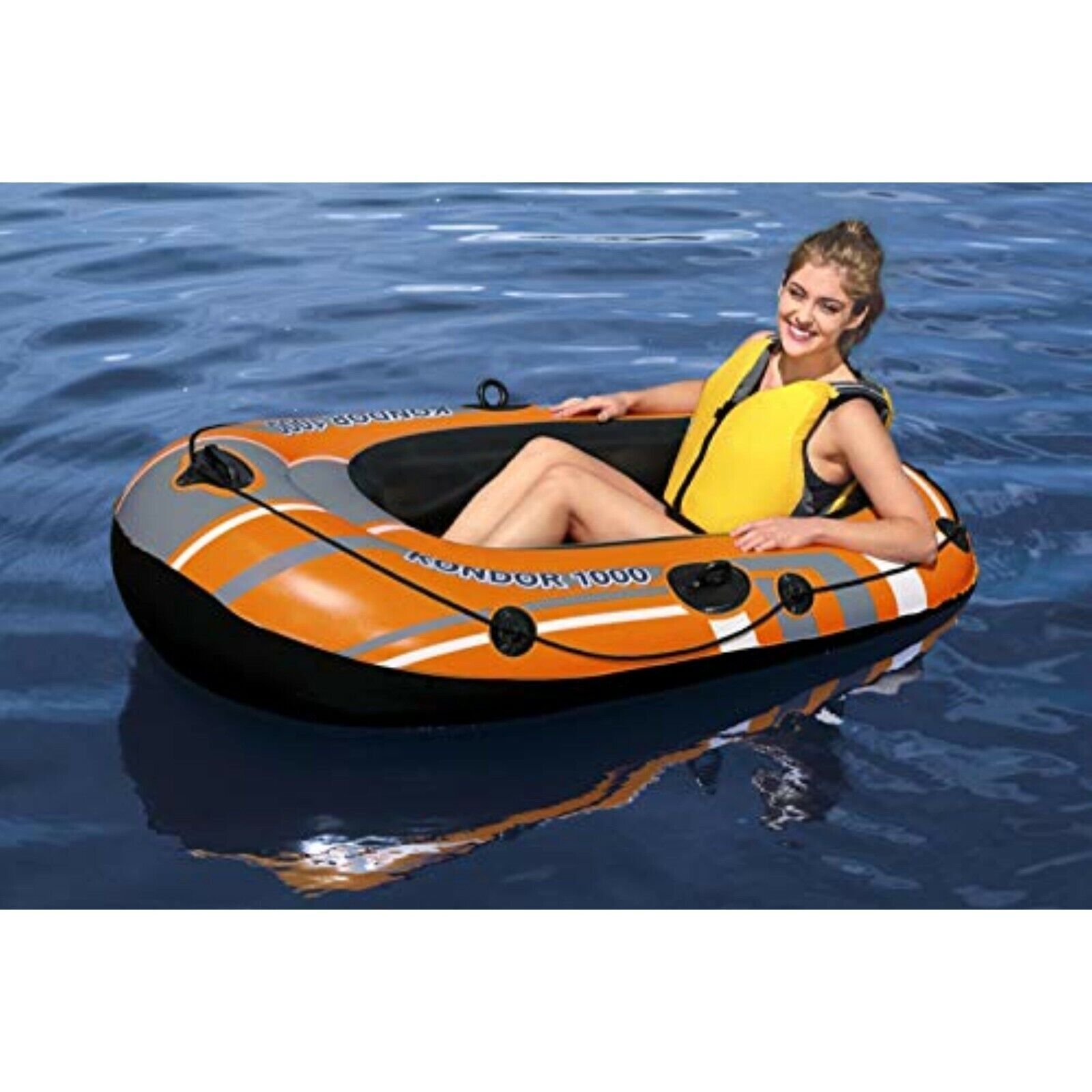 BESTWAY Schlauchboot mit 2 Rudern-155x93x30cm Freizeitboot Paddelboot Angelboot