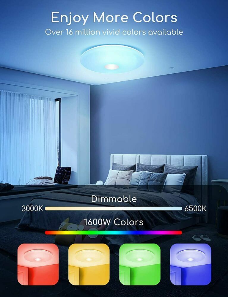 LED Deckenleuchte 18W RGB Farbwechsel mit Alexa und Google Home NEU&OVP