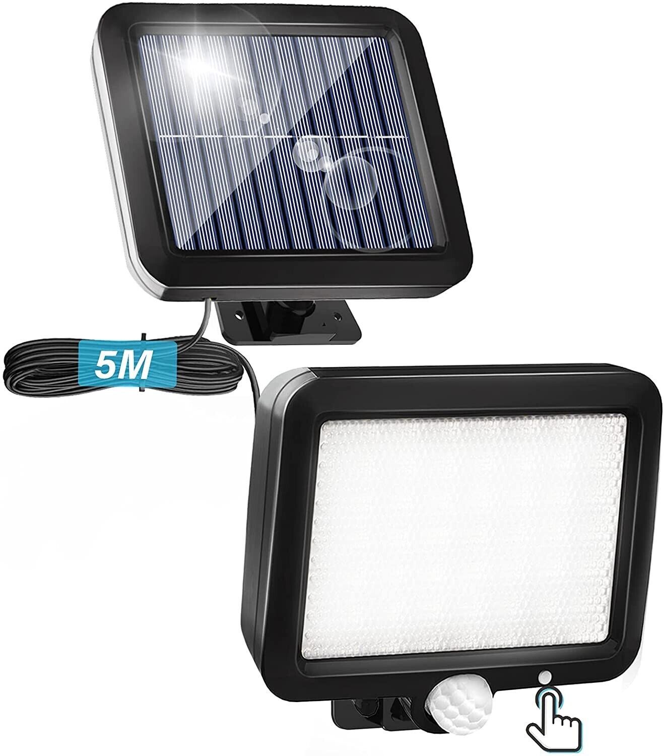 Solarlampen für Außen, 56 LED Solarleuchten mit Bewegungsmelder, IP65 Wasserdich