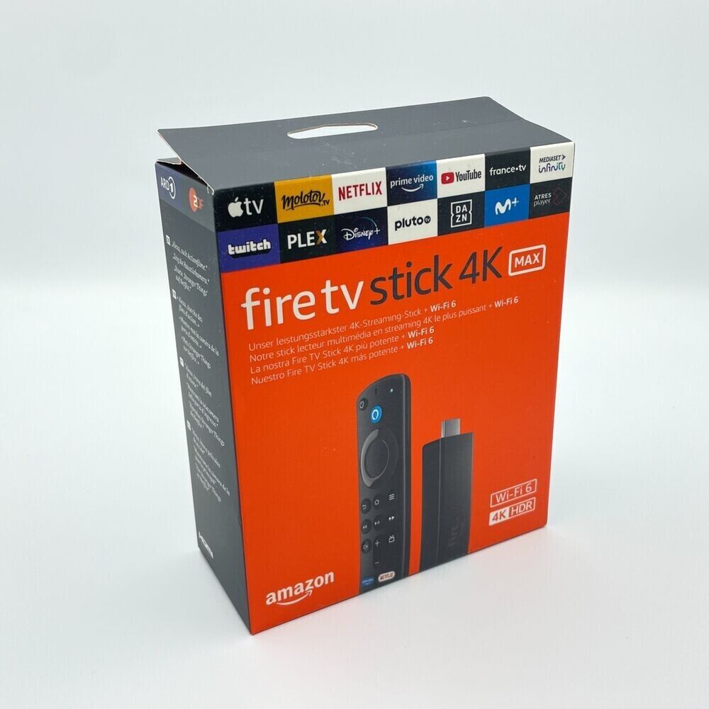 Amazon Fire TV Stick 4K MAX Ultra HD WiFi 6 | mit Alexa-Sprachfernbedienung Neu & OVP