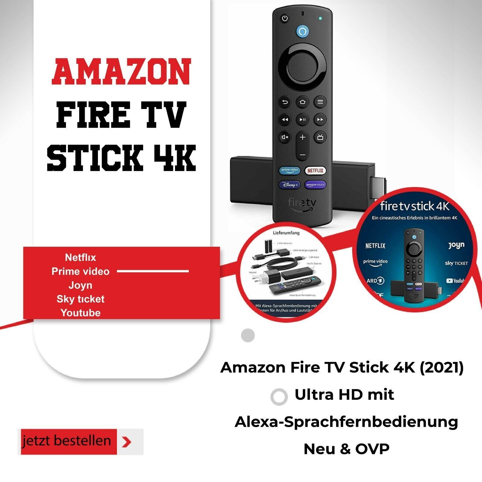 Amazon Fire TV Stick Varianten 4K / 4K Max / Lite mit Alexa Sprachfernbedienung