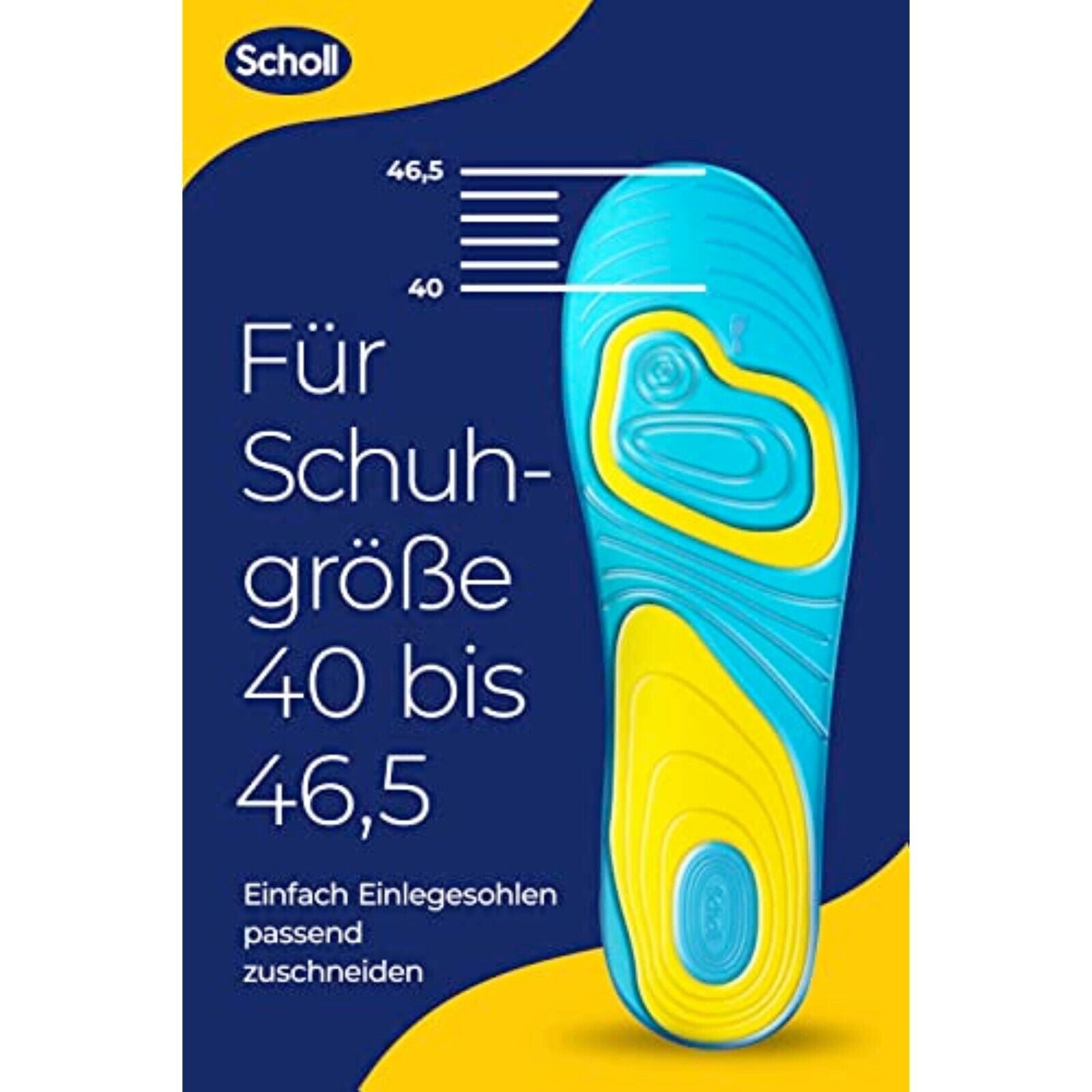 Scholl GelActiv Einlegesohlen Everyday für Freizeitschuhe – 1 Paar 35,5 - 46,5