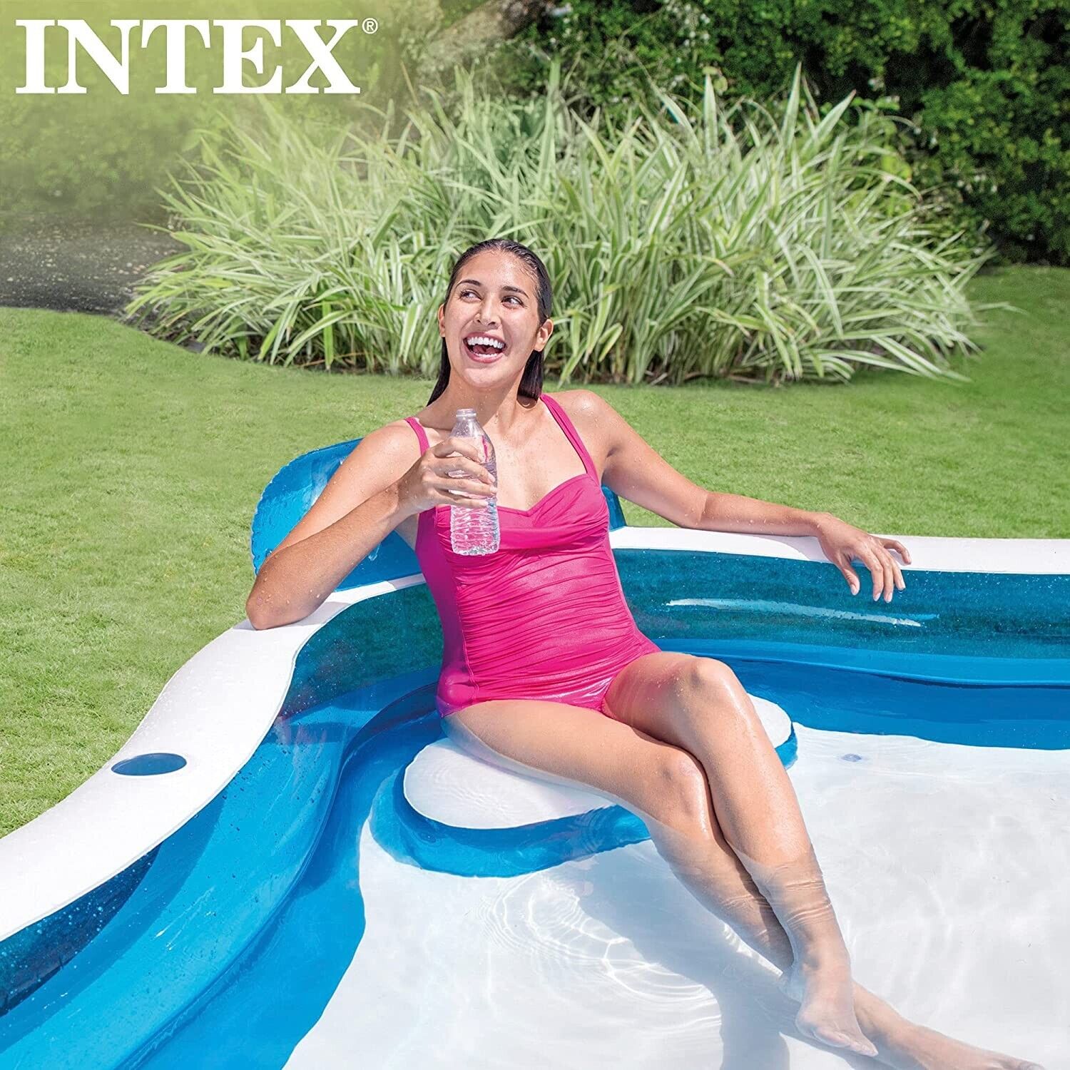 Intex 56475NP - Aufblasbares Swimpool Center Family Lounge, 90 x 90 x 26 Zoll