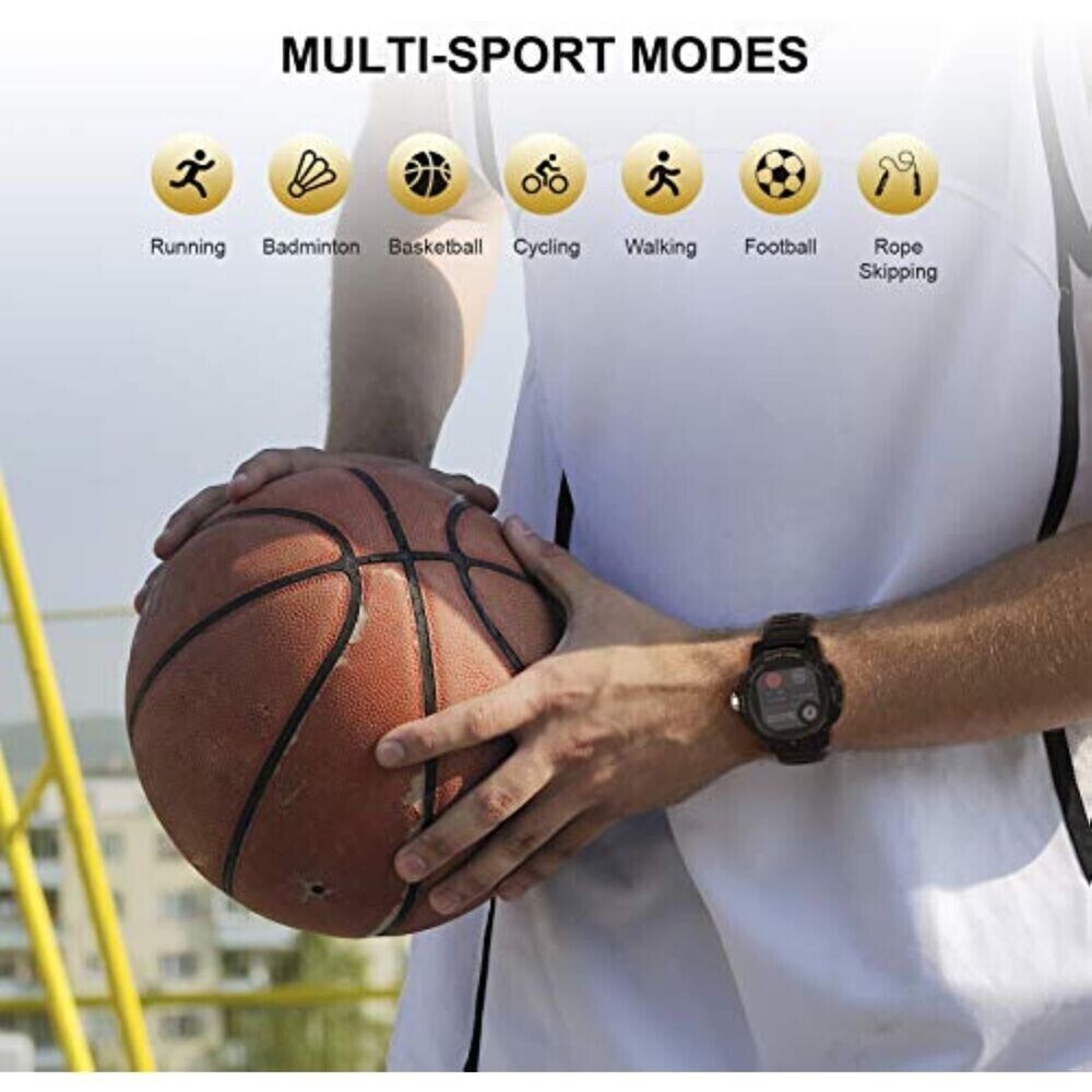 Smartwatch Armband Pulsuhr Damen Herren Fitness Tracker Bluetooth Armband Sport