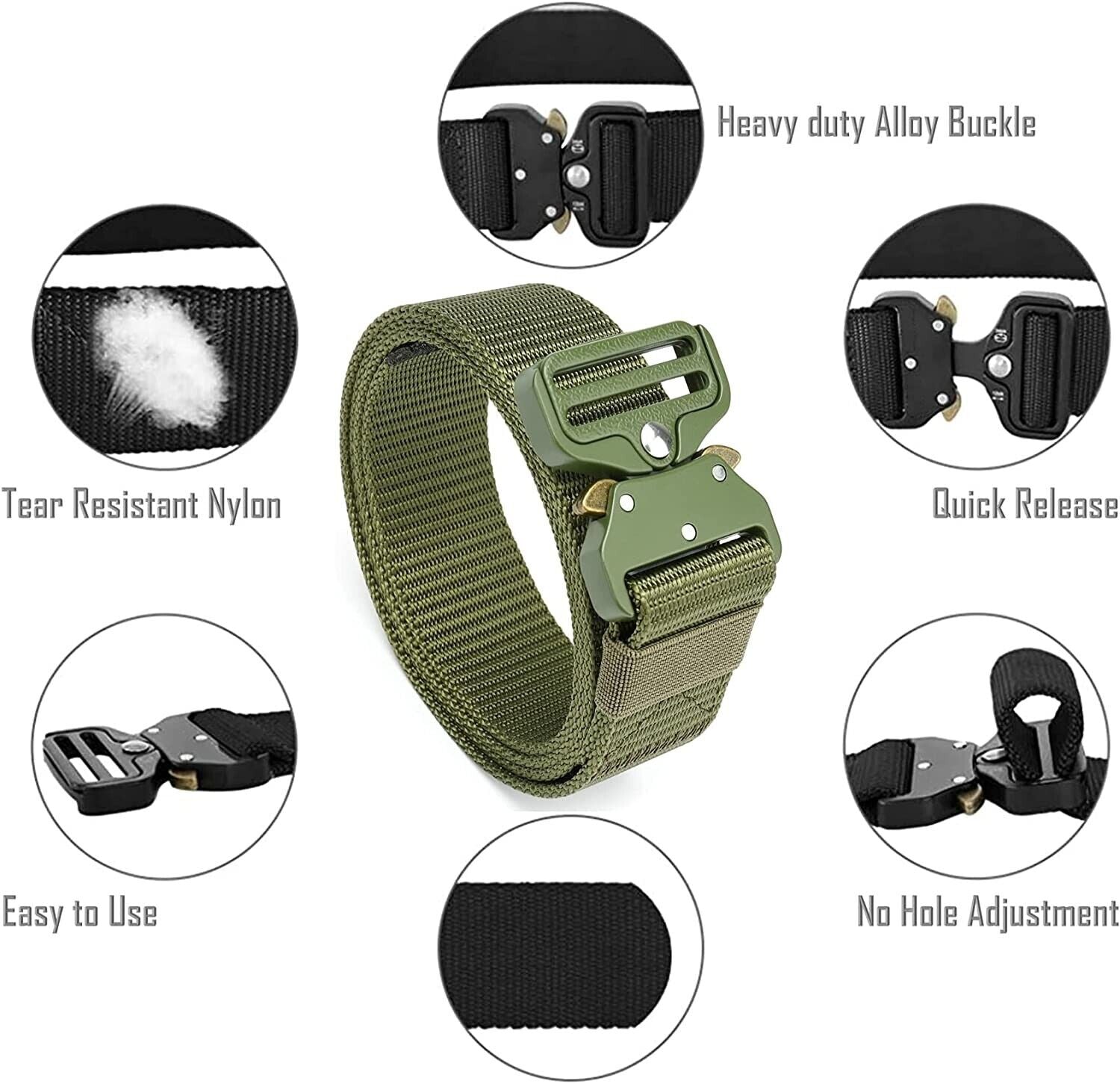 2er Herren Taktischer Gürtel Belt Nylon Militär Armee Schnalle Military Outdoor