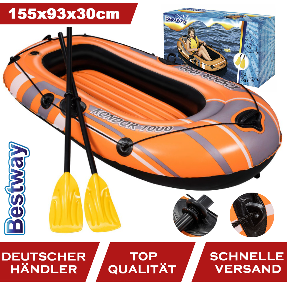 Bestway® Schlauchboot Paddelboot  Kondor 1000 Länge 155cm