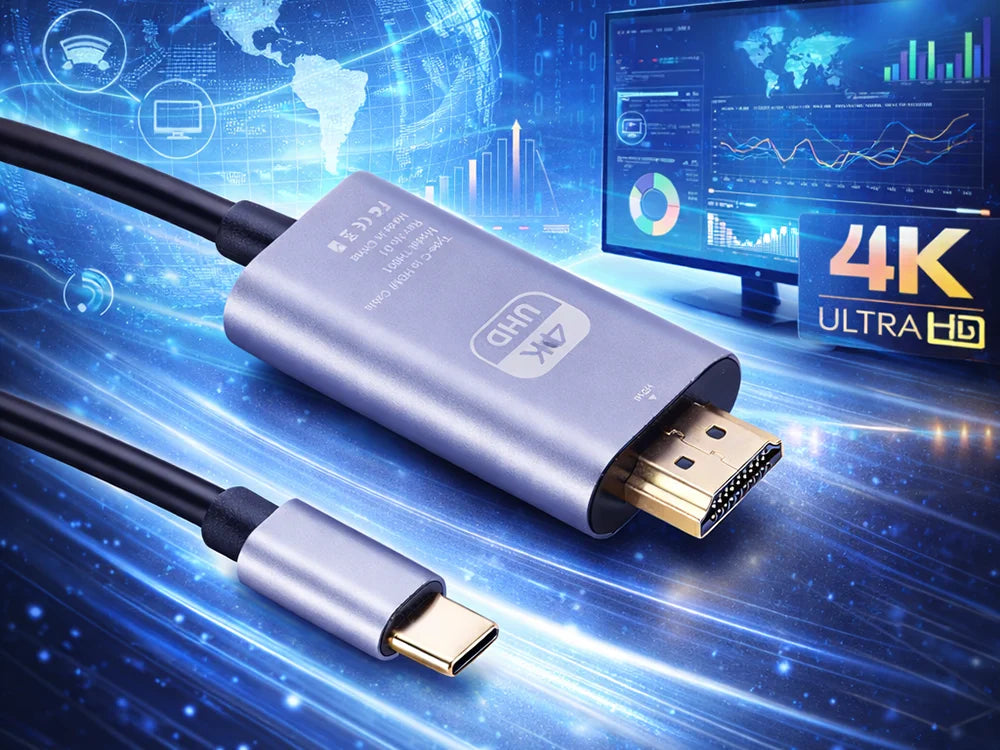USB-C zu HDMI Kabel 4K UHD Typ C auf HDMI für Samsung Huawei Sony Xiaomi TV