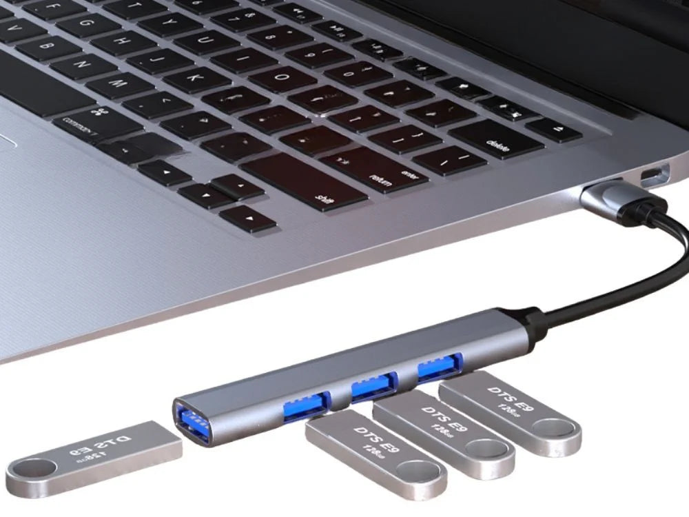 USB Hub 4 Port USB 3.0 Verteiler Adapter Splitter 5Gbps für PC Laptop