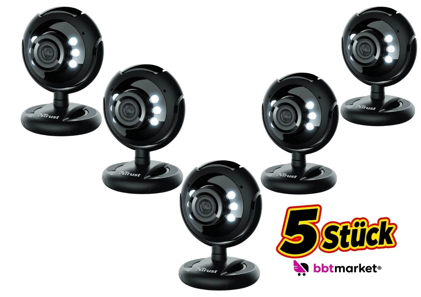 USB Webcam mit Mikrofon 1,3 MP LED Beleuchtung Laptop PC Videochat Kamera