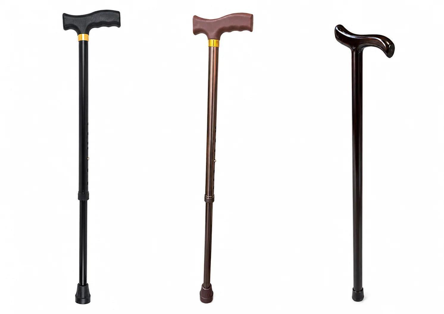 Verstellbarer Gehstock aus Aluminium 60–97 cm – Leichter Spazierstock mit ergonomischem Griff und 10-facher Höhenverstellung