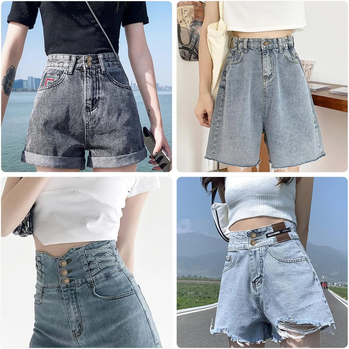 Jeansknöpfe 12 Stück 20 mm – Ersatzknöpfe mit Nieten zum Einschlagen für Jeans, Hosen und Jacken