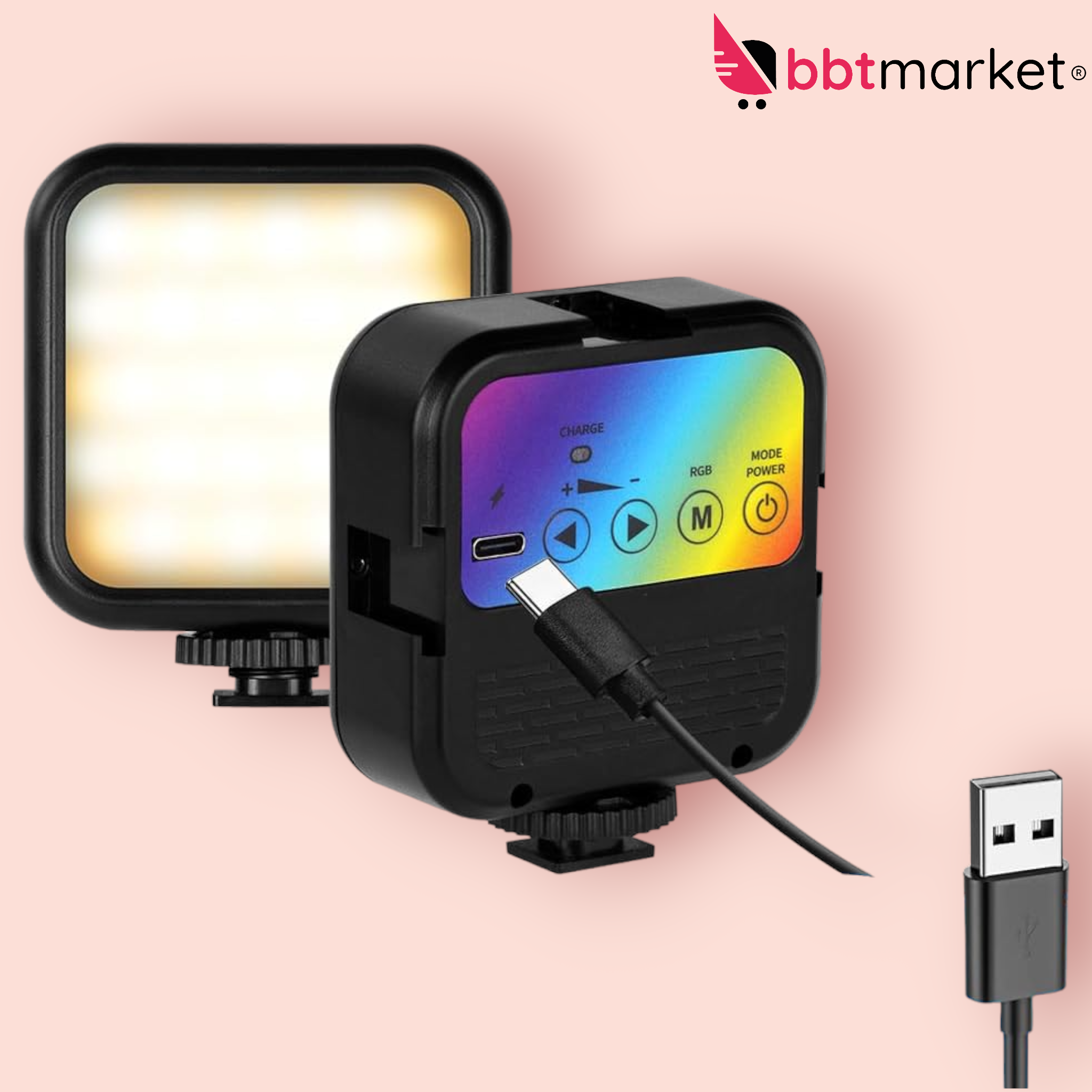 Videoleuchte Kamera Studio Leds Camcorder Laptop Lampe Videokonferenz RGB 1800mah