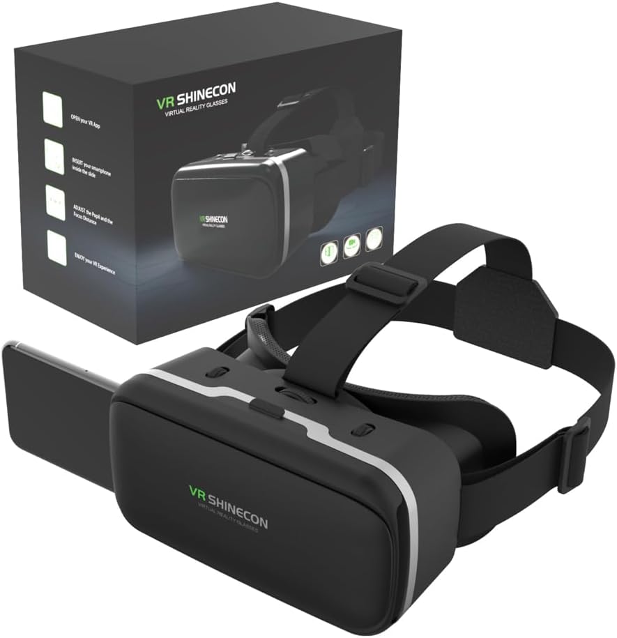 VR glasses with headphones Virtual Reality Headset suitable for 3D VR FIYAPOO 