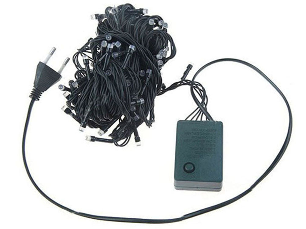 LED Weihnachtsbaum Lichterkette – 10m, 200 Multicolor LEDs, Innenraum, 8 Programme,Mit Verlängerungsanschluss