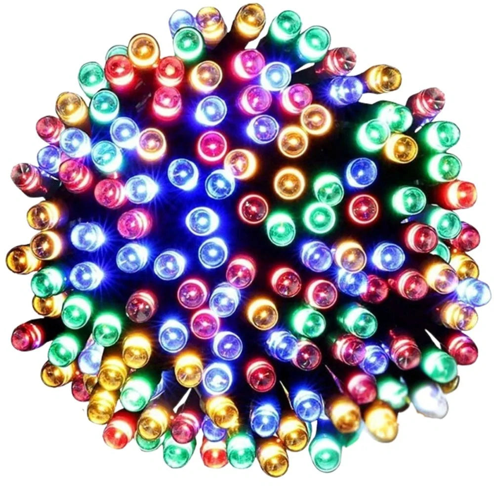 Weihnachtsbeleuchtung 200 LED Bunt 8 Modi Lichterkette Innen Verbindbar