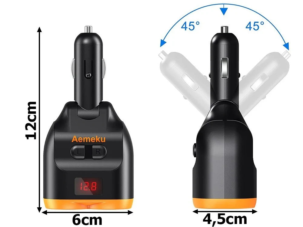 Zigarettenanzünder Verteiler 12V 24V 2 Fach USB-C USB-A QC 3.0 80W Auto Adapter